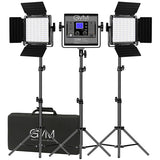 GVM 800D-RGB LED Studio 3-Video Kit
