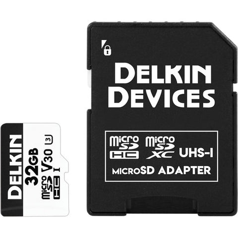 Delkin Devices 32 GB Advantage UHS-I microSDHC Memory Card  (100 MB)