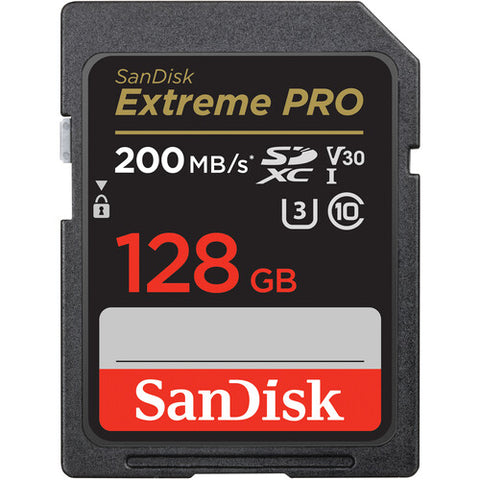SanDisk 128GB Extreme PRO UHS-I SDXC Memory Card (200 MB)