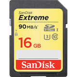 SanDisk 16 GB Extreme UHS-I SDHC Memory Card (90MB/s)