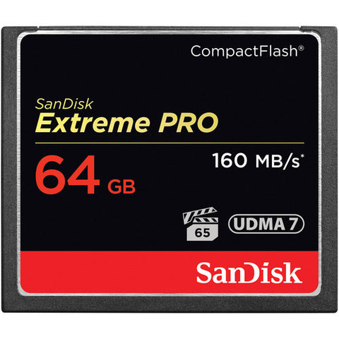 SanDisk 64 GB Extreme Pro CompactFlash Memory Card (160MB/s)