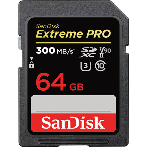 SanDisk 64 GB Extreme PRO UHS-II SDXC Memory Card (300MB)