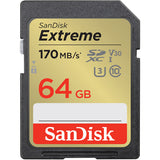 Sandisk 64 GB Extreme UHS-I SDXC Memory Card (170 MB)